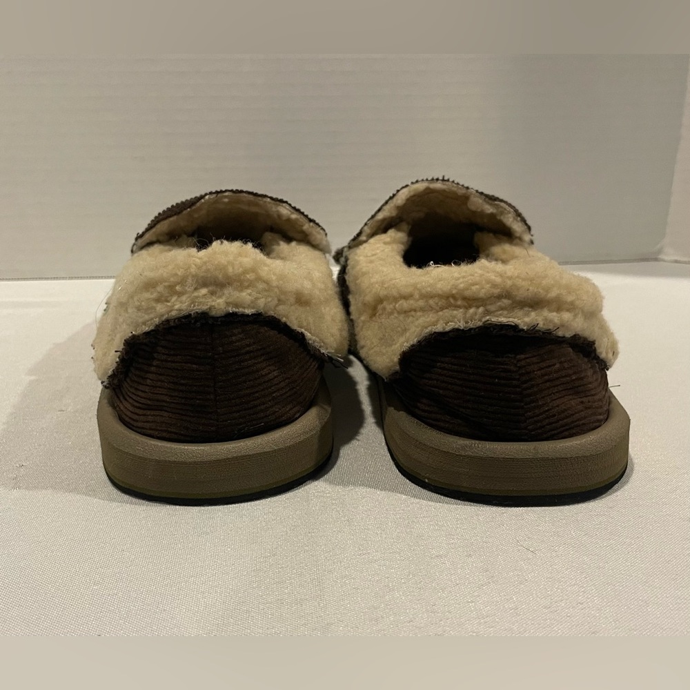 SANUK Chiba Chill Shearing Lined Brown Slip On Loafers Men’s Size 9 - Picture 5 of 7